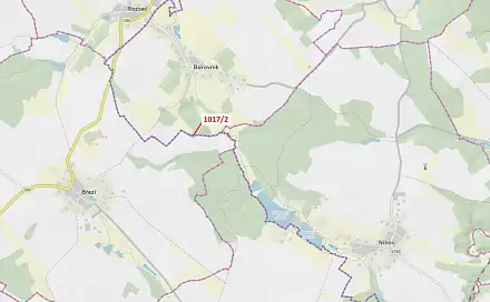 Dražba pozemku 1 043 m², Borovník