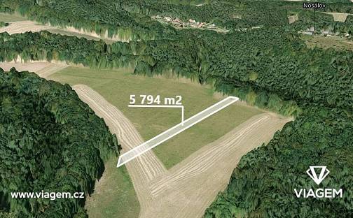 Prodej lesa 2 172 m², Nosálov, okres Mělník