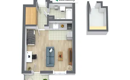 Prodej bytu 1+1 43 m²