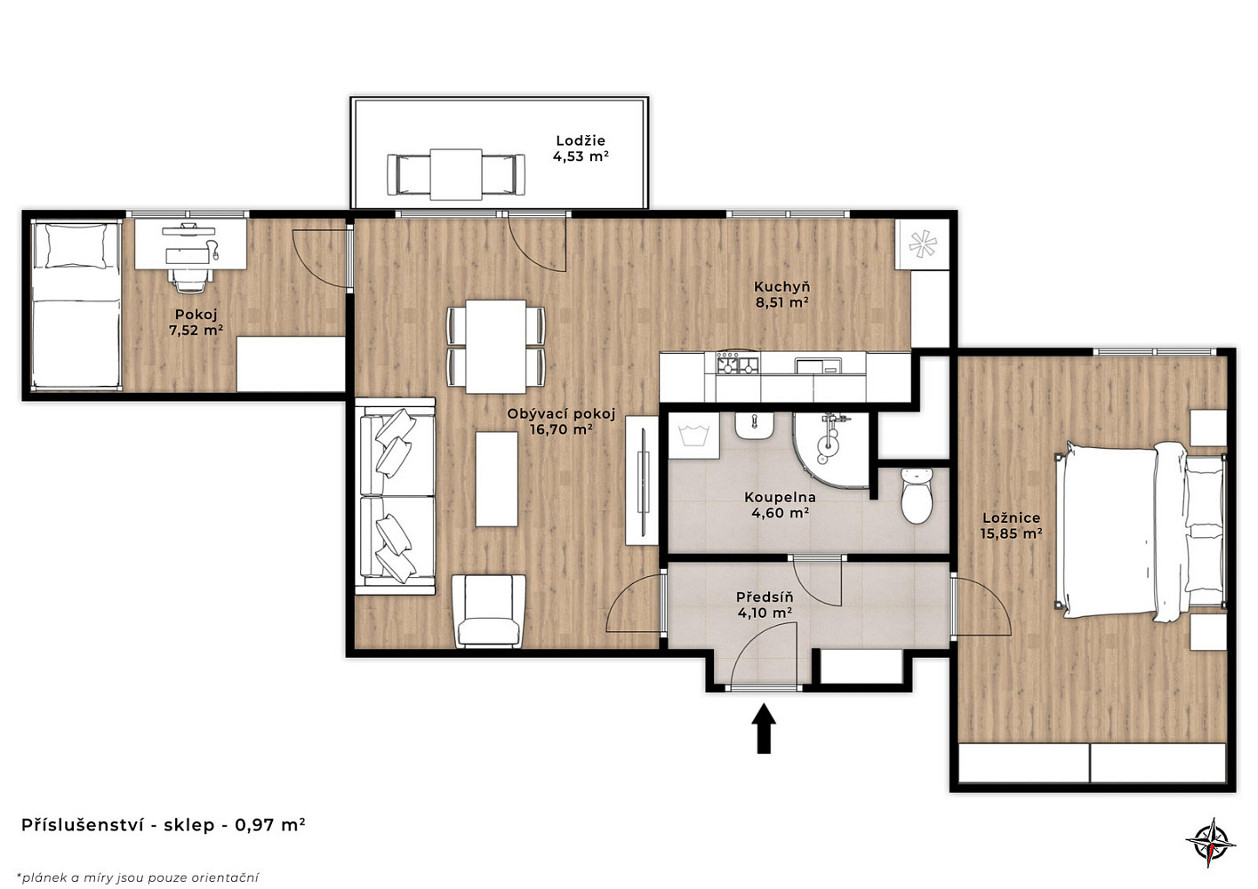 Prodej bytu 3+kk 63 m² — photo 2