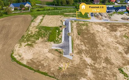 Prodej stavebního pozemku 576 m², Komárov, okres Olomouc