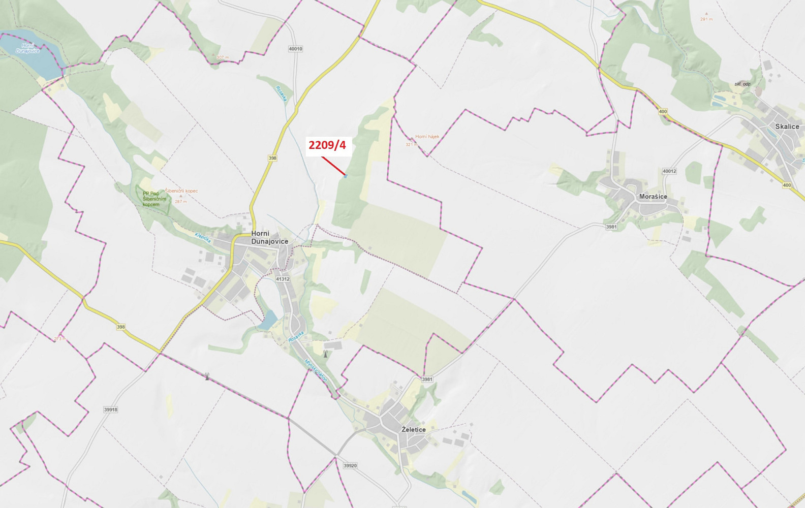 Dražba lesa 594 m²