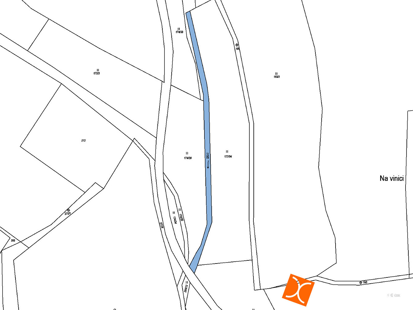 Prodej pozemku 414 m² – pohled 2