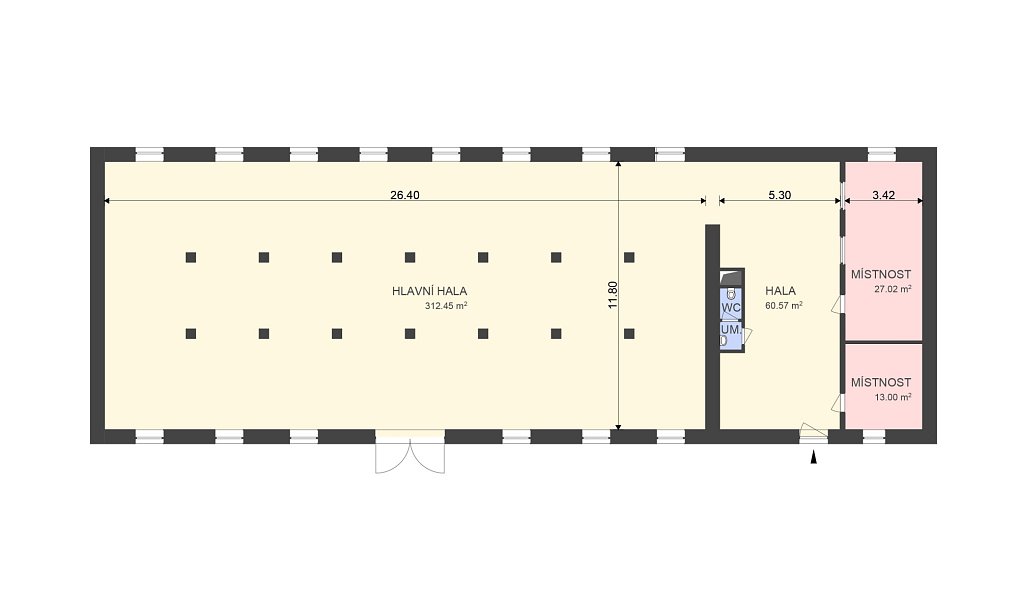 Pronájem skladovacích prostor 413 m², Hradec Králové – náhled fotky 3