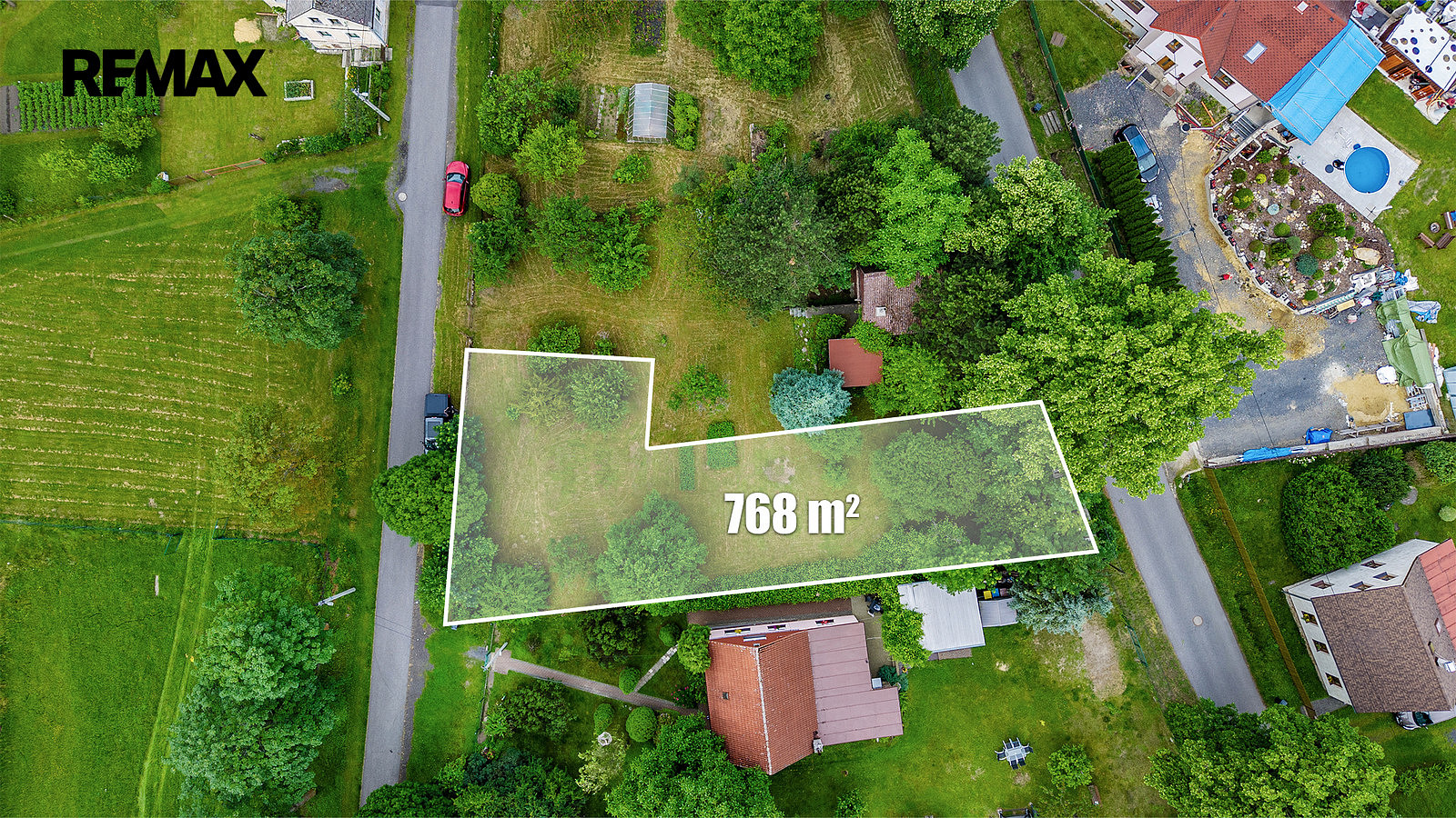 Prodej stavebního pozemku 768 m² - Widok 2