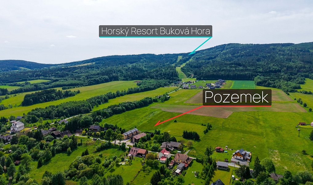 Prodej stavebního pozemku 3 948 m², Červená Voda – náhled fotky 2