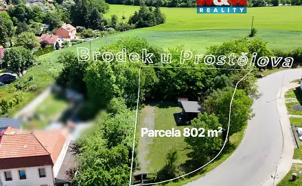 Prodej stavebního pozemku 802 m², Husova, Brodek u Prostějova, okres Prostějov