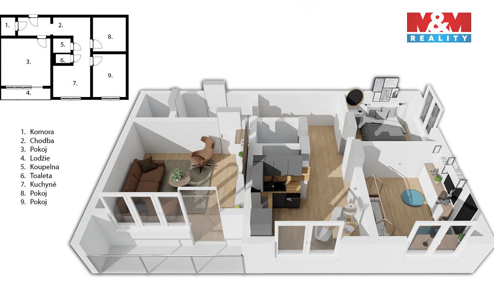 Prodej bytu 3+1 63 m², Orlová – náhled fotky 4