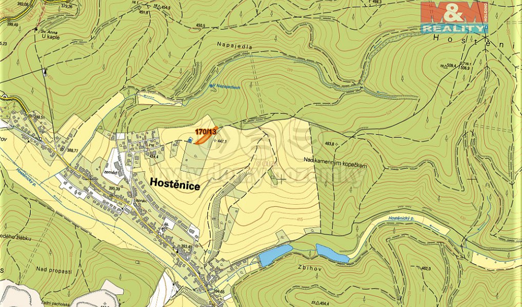 Prodej pole 747 m², Hostěnice – náhled fotky 2