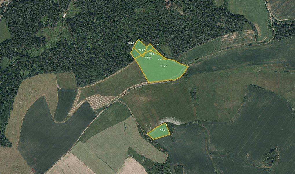 Prodej pole 104 973 m², Budětice – náhled fotky 2