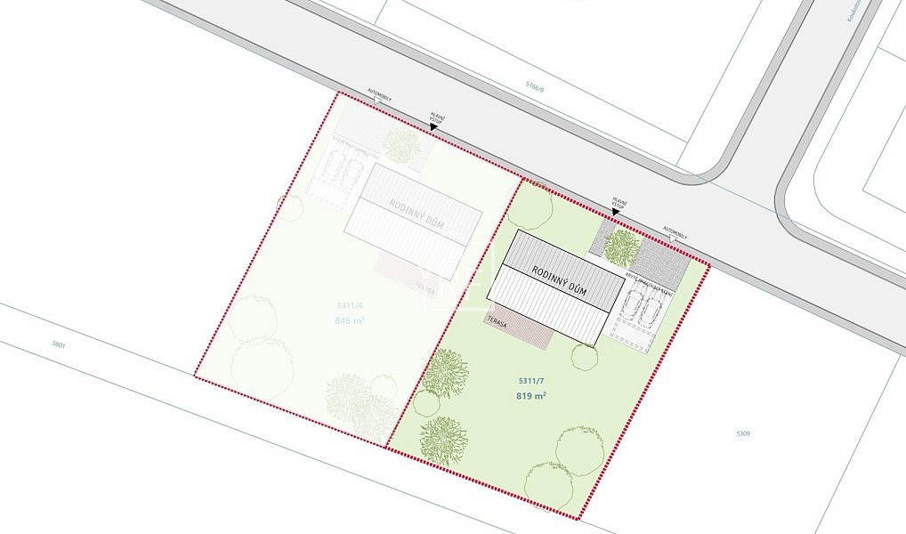 Prodej stavebního pozemku 819 m², Vamberk – náhled fotky 4