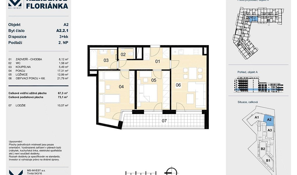 Prodej bytu 3+kk 73 m², Brno – náhled fotky 7