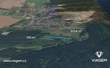 Prodej zahrady 6 255 m², Lužná, okres Rakovník