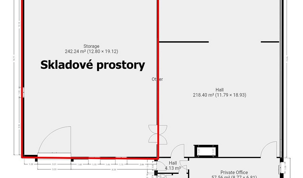 Pronájem skladovacích prostor 242 m², Staré Město – náhled fotky 5