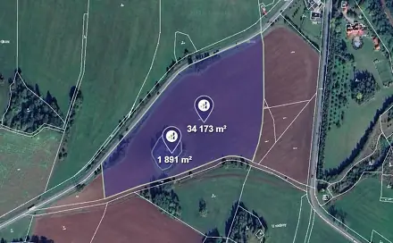 Prodej pole 36 064 m², Vidochov, okres Jičín