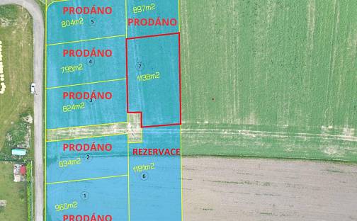 Prodej stavebního pozemku 1 138 m², Želeč