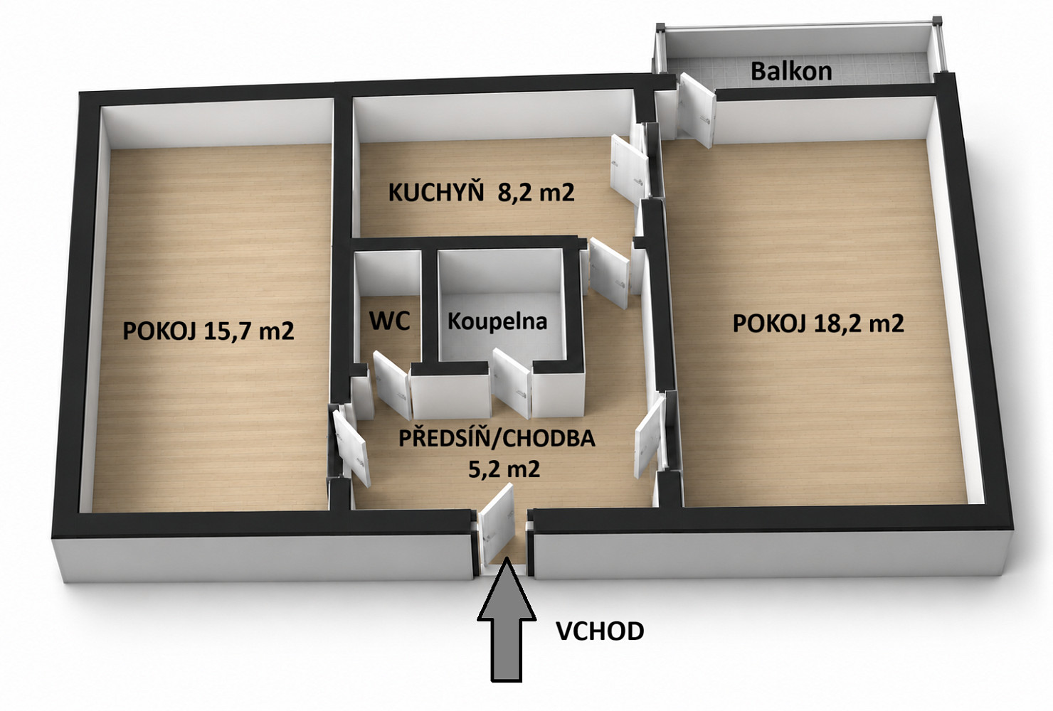 Prodej bytu 2+1 54 m² – fotografie 2