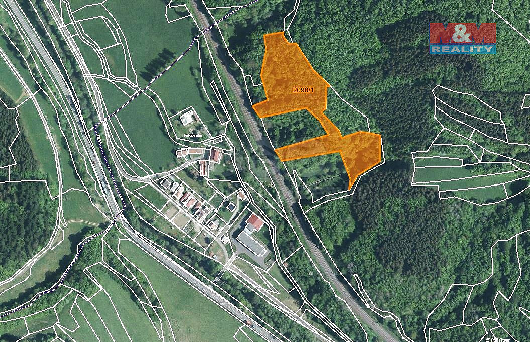Prodej lesa 11 283 m², Lužná