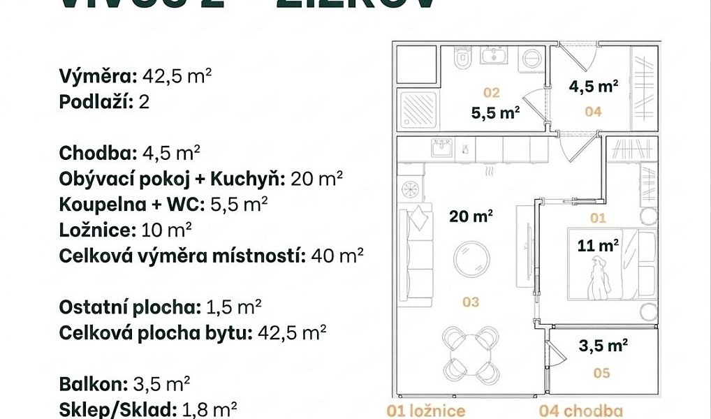 Prodej bytu 2+kk 45 m², Praha – náhled fotky 7