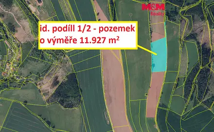 Prodej pole 11 927 m², Hronov - Zbečník, okres Náchod