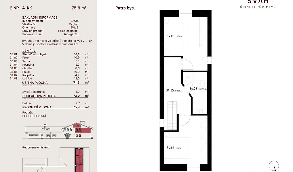 Prodej bytu 4+kk 71 m², Špindlerův Mlýn – náhled fotky 24