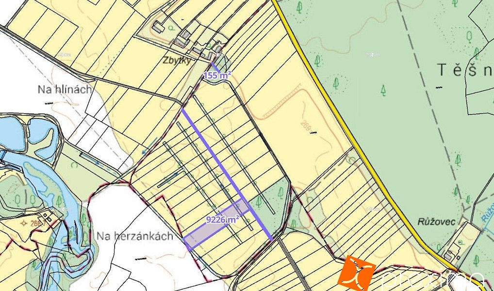 Prodej louky 2 097 m², Kostelecké Horky – náhled fotky 3