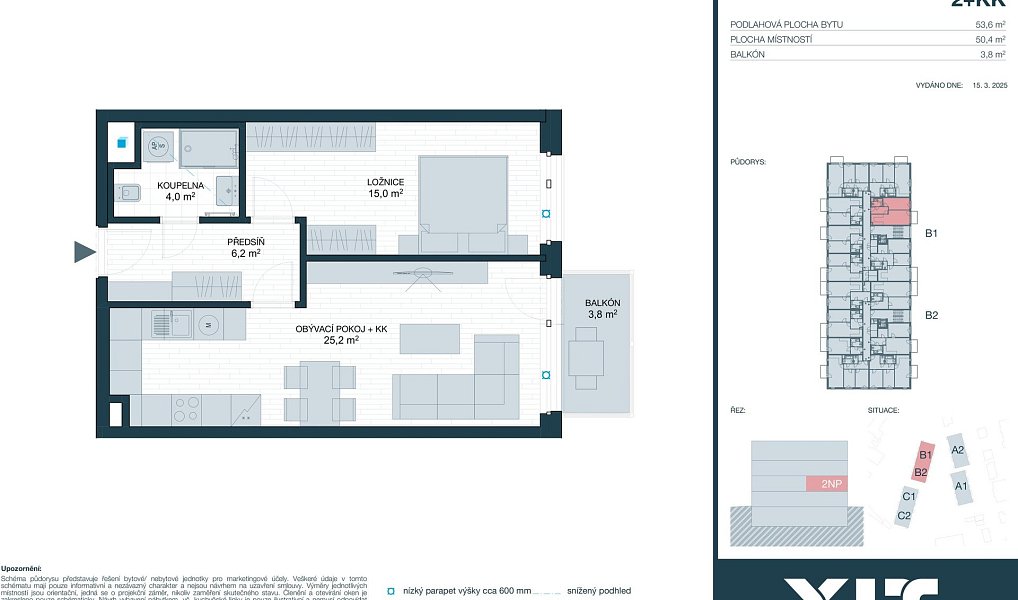 Prodej bytu 2+kk 50 m², Kladno – náhled fotky 2