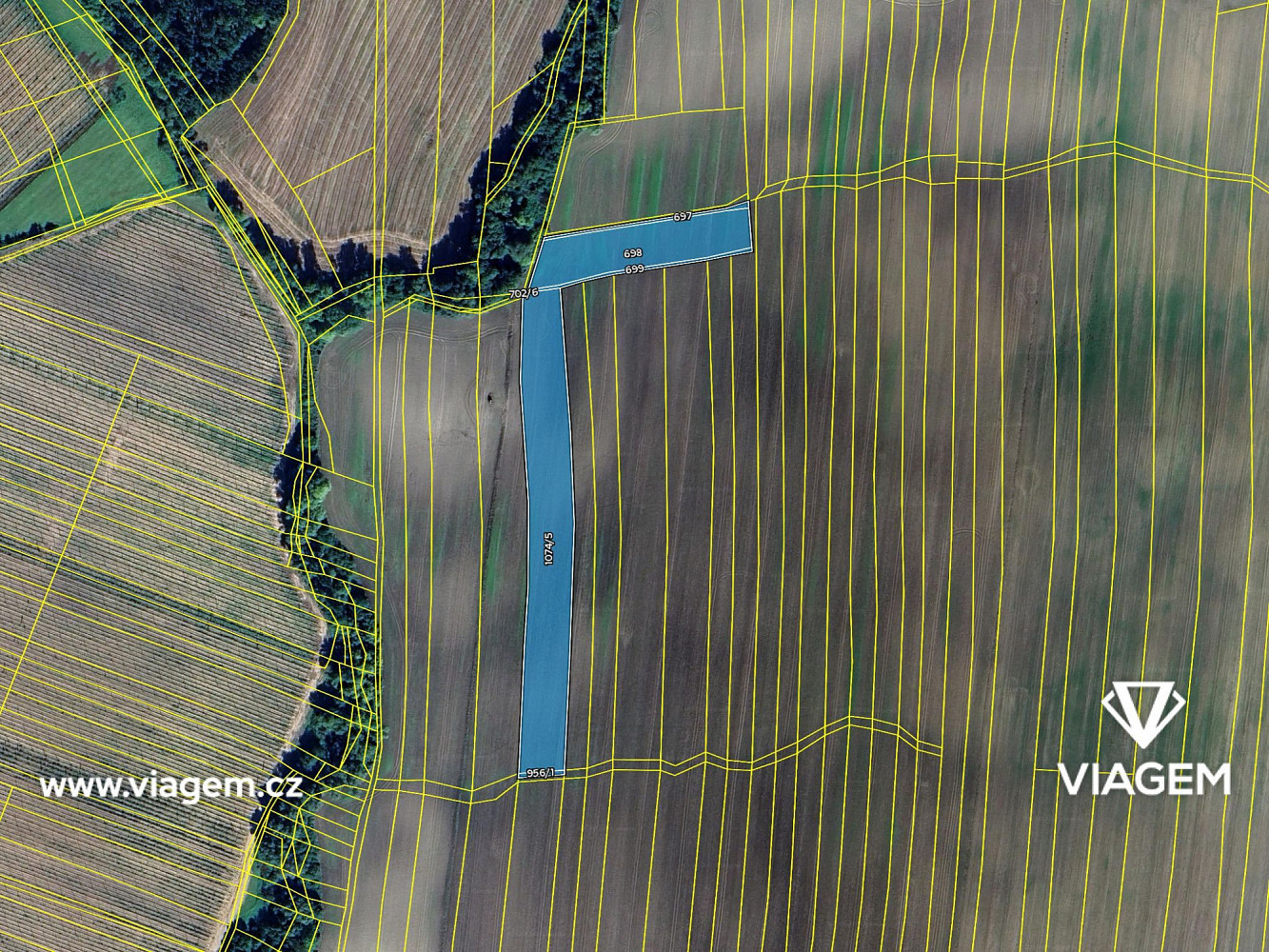 Prodej pole 1 239 m² – pohled 4
