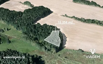 Prodej lesa 2 059 m², Líšťany, okres Plzeň-sever