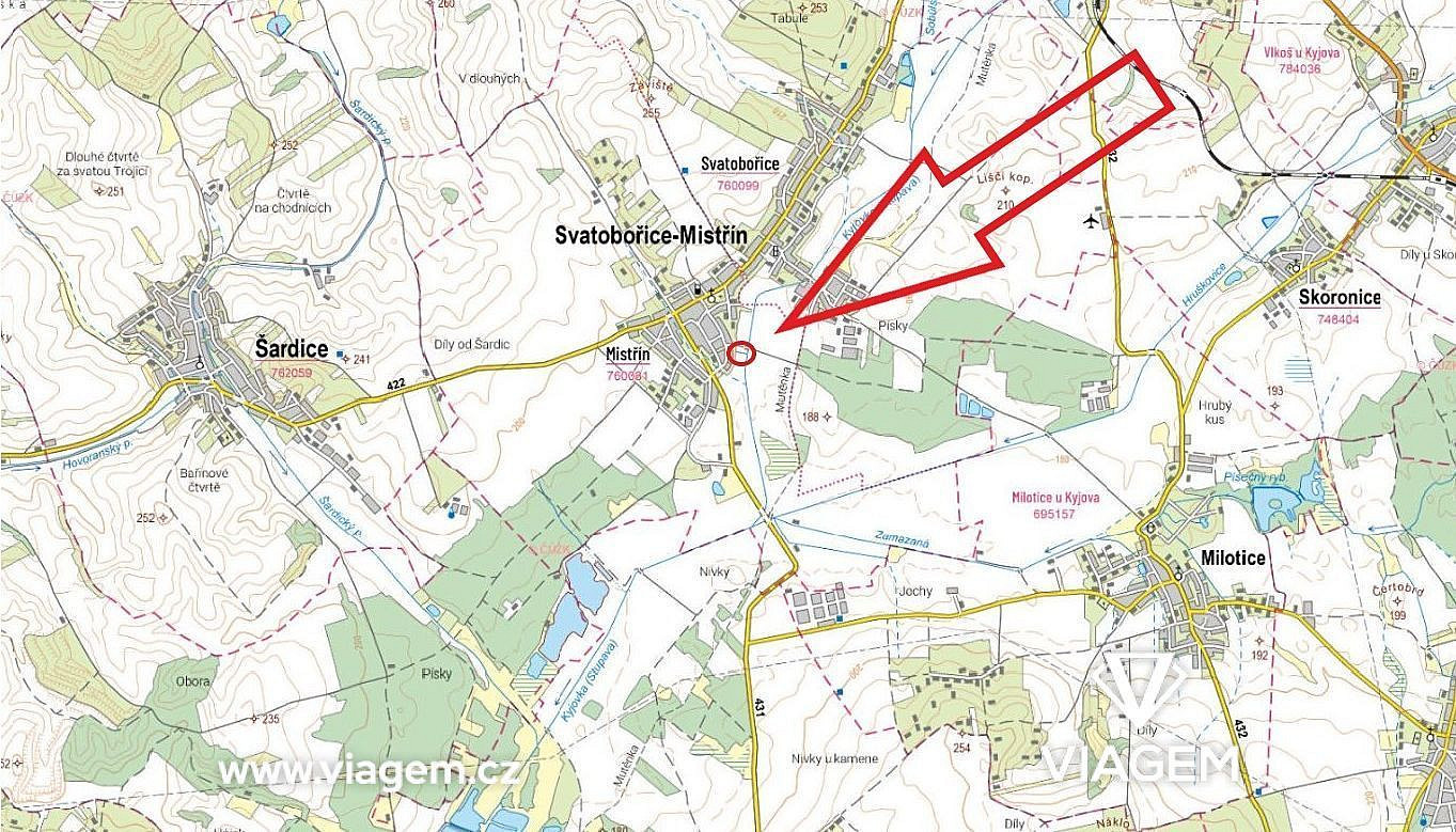Prodej pole 1 057 m²