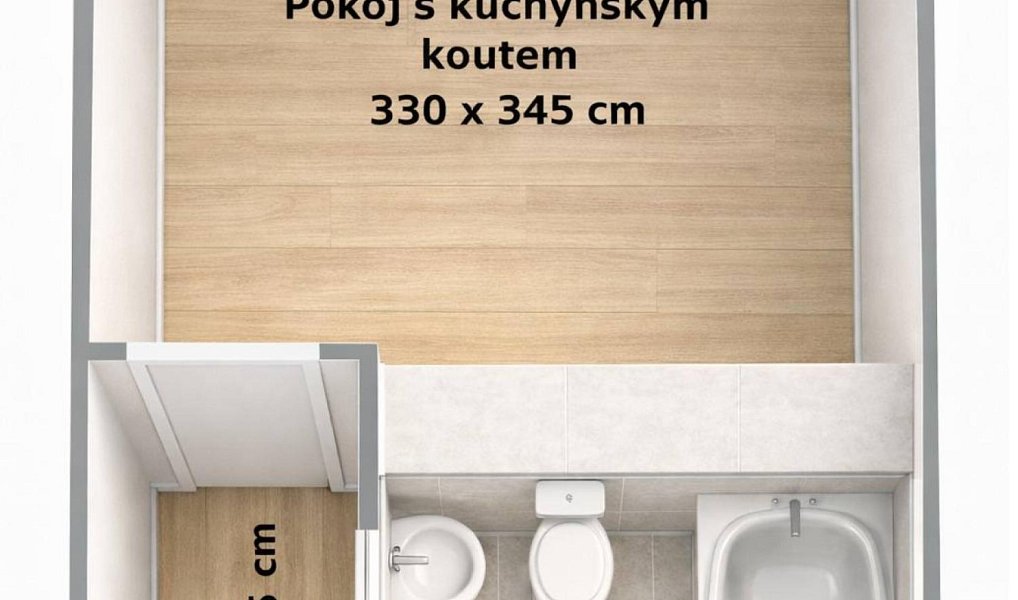 Pronájem bytu 1+kk 18 m², Děčín – náhled fotky 12