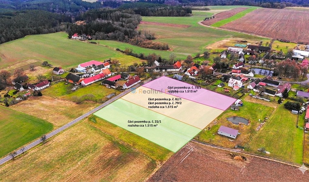Prodej stavebního pozemku 1 515 m², Stádlec – náhled fotky 2