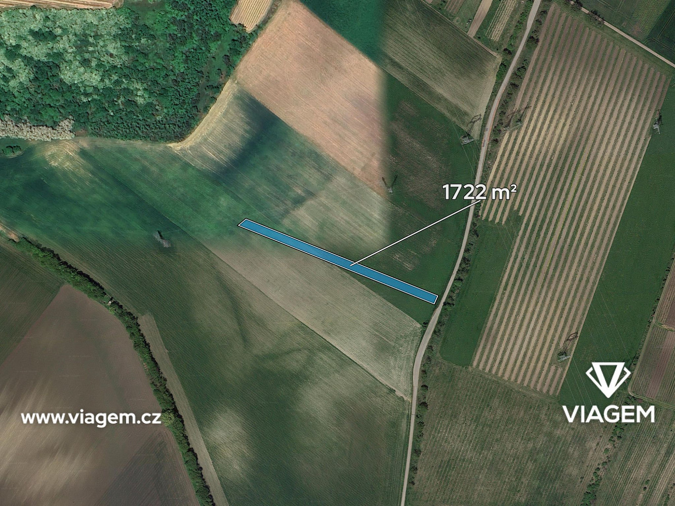 Pole 1 722 m², Podíl 50 % o výměře 861 m² – pohled 2