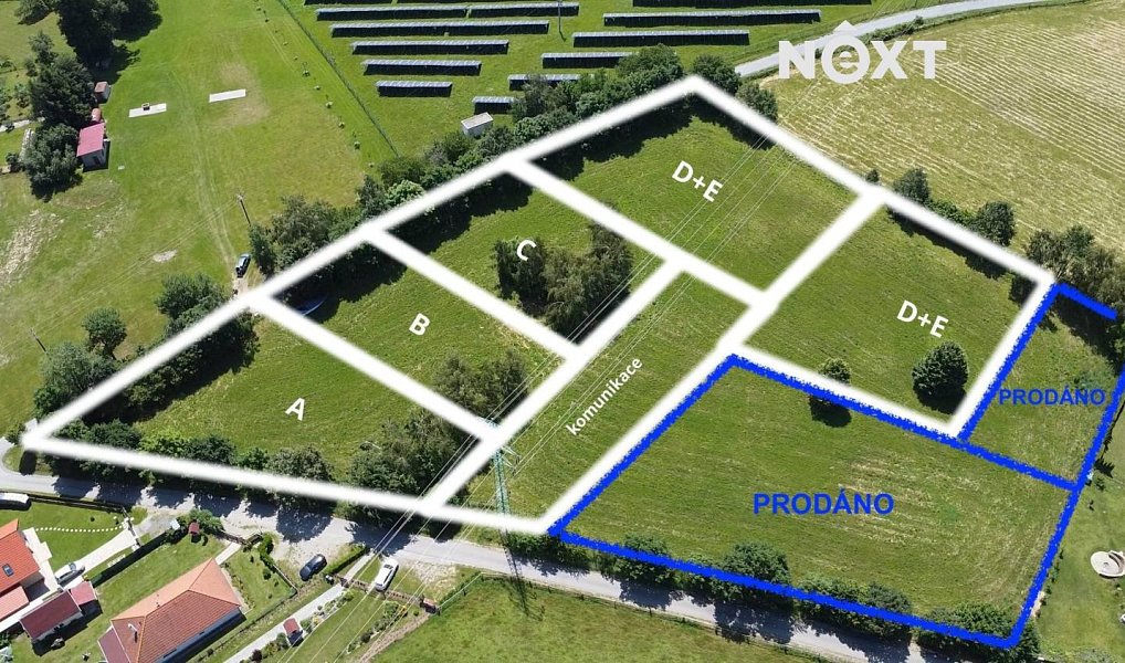 Prodej stavebního pozemku 1 344 m², Přídolí – náhled fotky 2