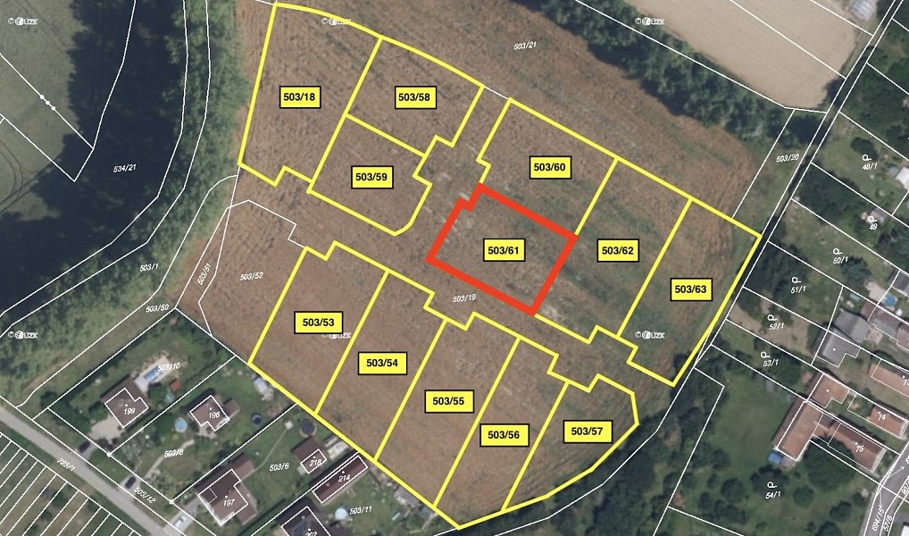 Prodej stavebního pozemku 1 031 m², Sobčice – náhled fotky 2