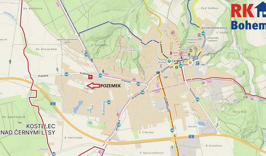 Prodej stavebního pozemku 953 m², Kostelec nad Černými lesy – náhled fotky 12