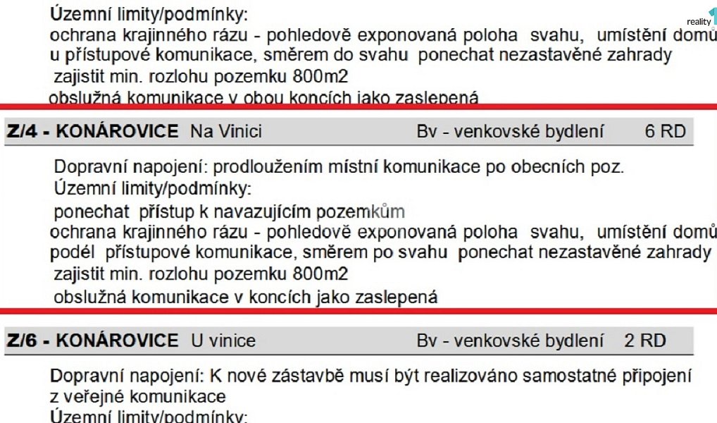 Prodej stavebního pozemku 1 733 m², Konárovice – náhled fotky 6