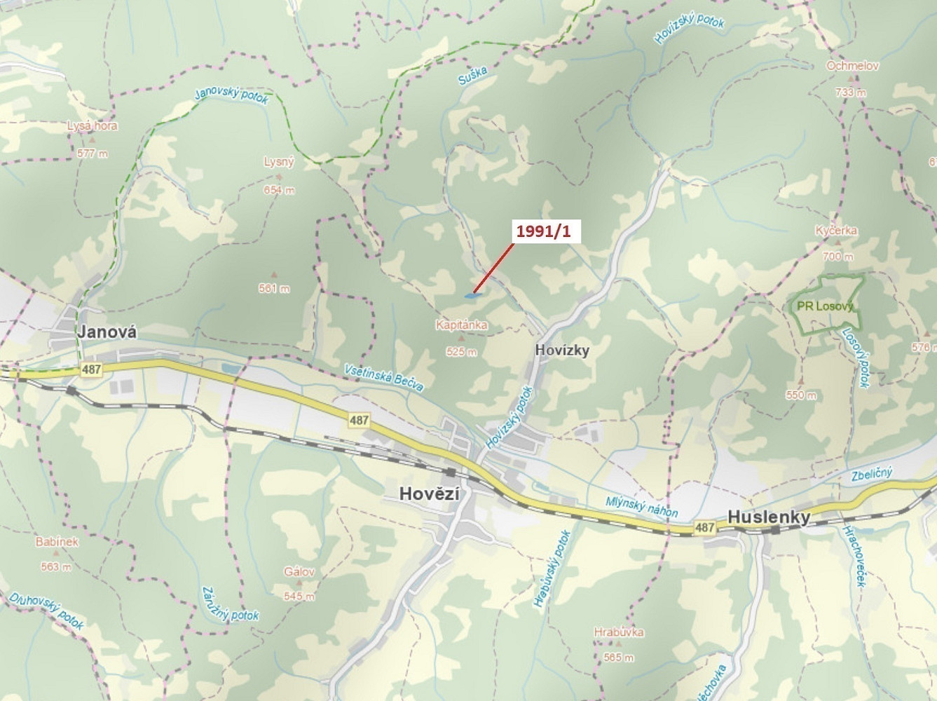 Dražba lesa 2 438 m²