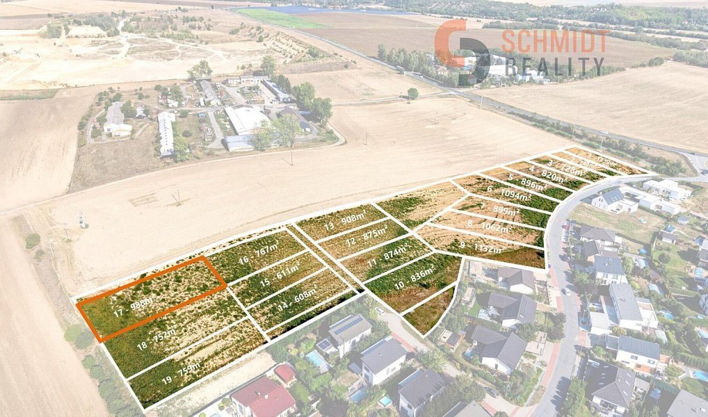 Prodej stavebního pozemku 988 m², Hrušovany u Brna – náhled fotky 2