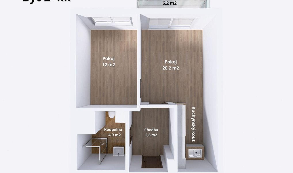 Prodej bytu 2+kk 46 m², Olomouc – náhled fotky 10
