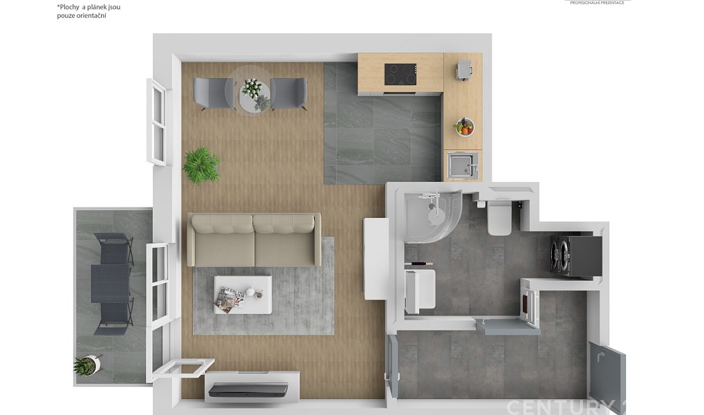 Pronájem bytu 1+kk 36 m², Praha – náhled fotky 3