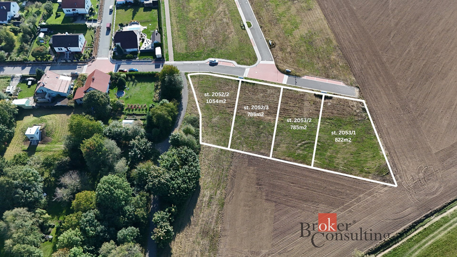 Prodej stavebního pozemku 883 m² – pohled 6