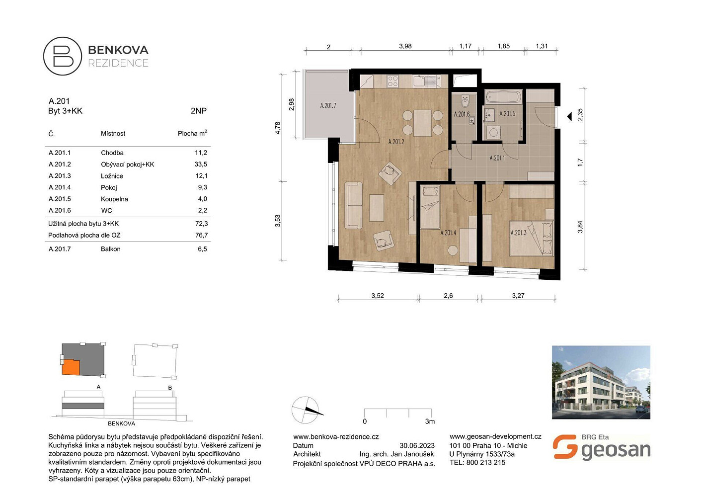 Prodej bytu 3+kk 76 m²