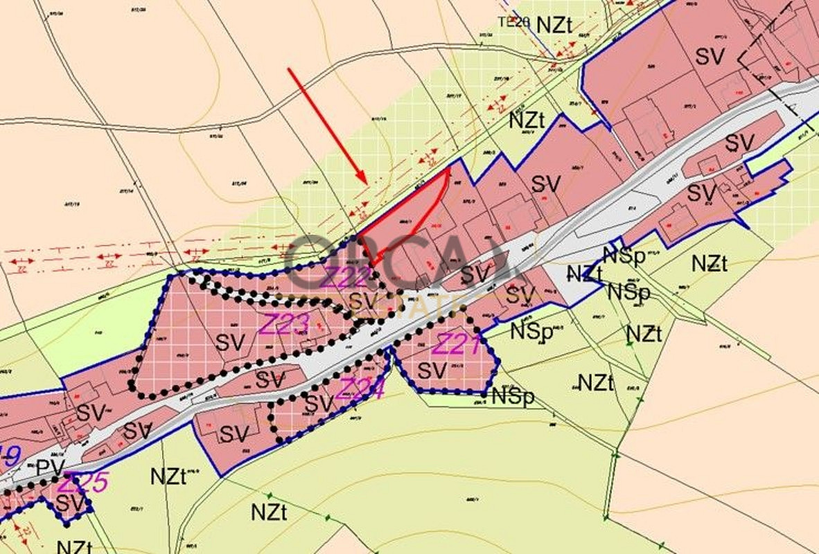 Prodej investičního pozemku 1559 m² v k. ú. Horní Hoštice – pohled 3