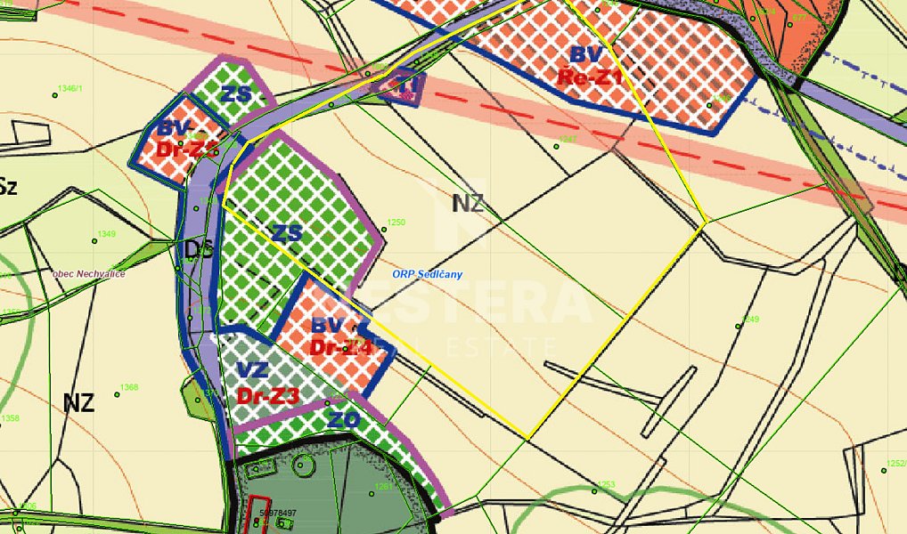 Prodej stavebního pozemku 49 574 m², Nechvalice – náhled fotky 8
