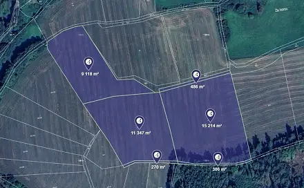 Prodej pole 36 741 m², Životice, okres Plzeň-Jih