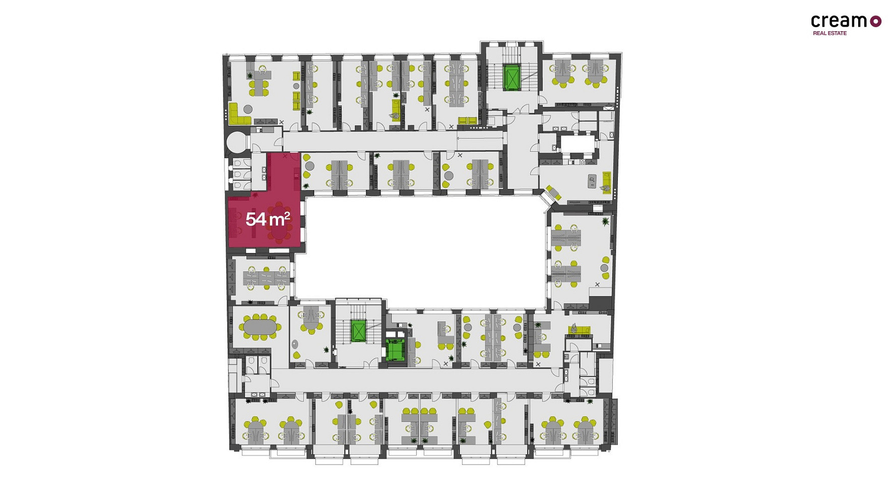 Pronájem kanceláře 54 m² - Brno, Moravské náměstí – pohled 5