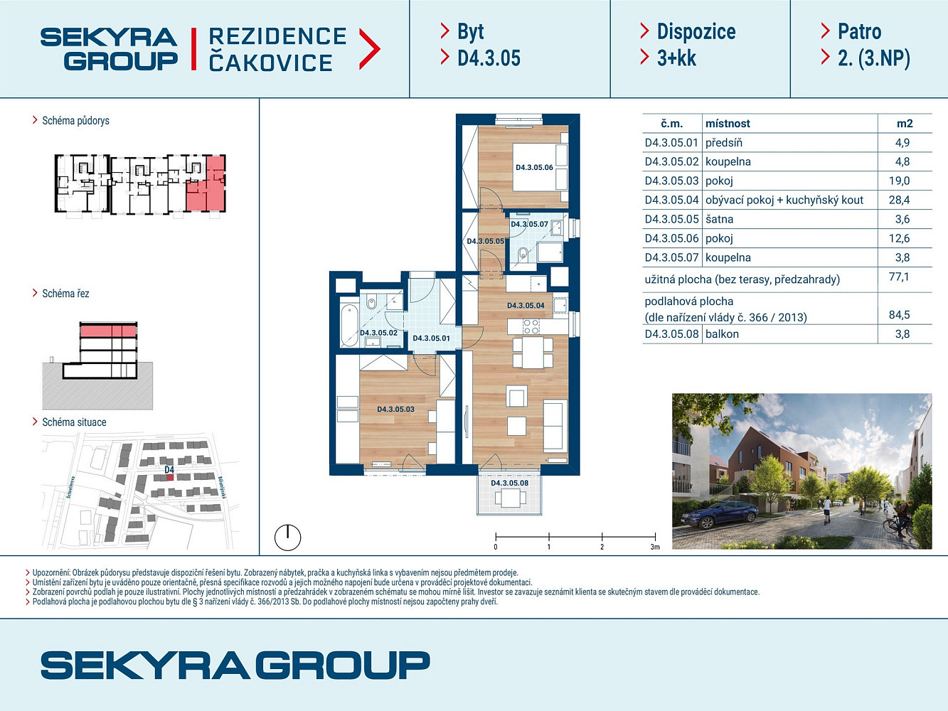 Prodej bytu 3+kk 77 m² – fotografie 2