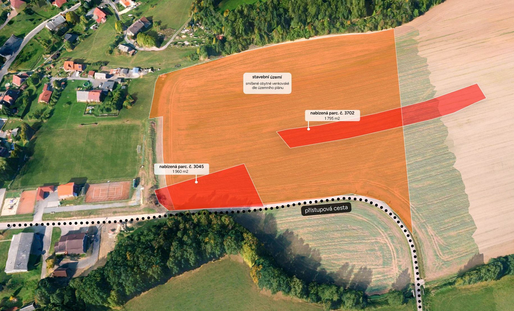 Prodej stavebního pozemku 3 755 m²