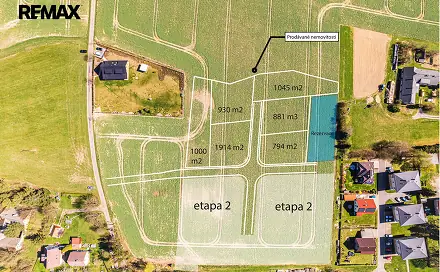 Prodej stavebního pozemku 1 045 m², Borová, okres Svitavy